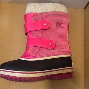 Sorel Fuchsia and Black Kids' Boots